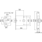Serratura incasso ottone cromato - immagine 2