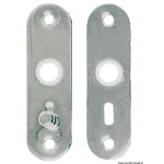 Coppia placche ottone cromato