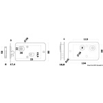 Serratura ottone cromato 134x80 mm - immagine 3