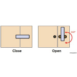 Fermaporte girevole in accaio inox - immagine 2