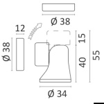 Fermaporte magnetico Giant 7.5 Kg in ottone cromato - immagine 2