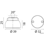 Fermaporte magnetico 7,5 Kg uso esterno in ottone cromato