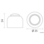 Paracolpi per porte Ø 25 mm in ottone cromato - immagine 2