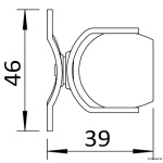 Fermaporte magnetico pivotante versione bassa - immagine 2