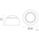 Paracolpi per porte Ø 40 mm in ottone cromato - immagine 2