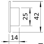 Riscontro ad incasso per fermaporte 38.155.34/35 - immagine 2