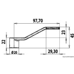 Leva ricambio alzap. mm 45