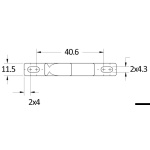 Chiusura a spinta con gancio Grabber 40,6 mm nero