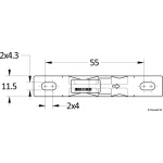 Chiusura a spinta con gancio Grabber 55 mm nero