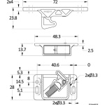 Chiusura a spinta con gancio Grabber 40,6 mm nero - immagine 3