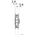 Chiusura Flush per porte ingresso bianco standard - immagine 2