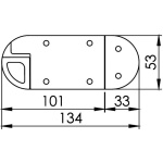 Fermaporte a molla 132x53x16h - immagine 2