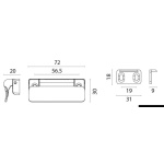 Maniglia in ottone cromato per ante - immagine 2