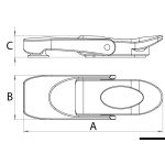 Chiusura a Leva in Acciaio Inox 100X32 - immagine 2
