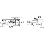 Chiusura a leva regol. 70x25mm - immagine 2