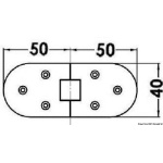 Cerniera microf. mm 100x40