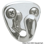 Gancio inox fuso 27x27 mm