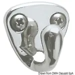 Gancio inox fuso 27x27 mm