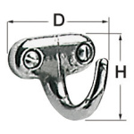 Gancetto inox 25x25 mm