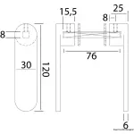Maniglietta Nauta R Inox 8 mm