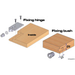 Cerniera a spillo DX + SX in ottone cm 18 x 35 - immagine 2