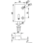 Cerniera a spillo DX + SX in ottone cm 35 x 60 - immagine 4