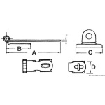 Ferma gavoni inox 64x29 mm - immagine 2