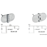 Cerniera inox rovesciata 68,5x38,5 mm