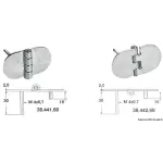 Cerniera inox rovesciata 68,5x38,5 mm