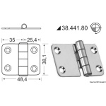 Cerniera nodo sporgente 60,4x38,1 mm