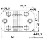 Cerniera a filo 68x42 mm - immagine 2