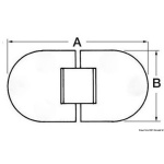 Cerniera a filo inox 84x30 mm - immagine 2