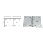 Cerniera inox 130x90 mm