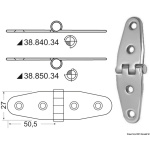 Cerniera inox 101x27 mm