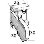 Cerniera inox 54x30 - immagine 2