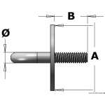Piastrina con prigioniero 6 mm - immagine 2