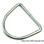 Mezzo anello inox 6x30 mm