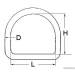 Mezzo anello inox 5x25 mm - immagine 2