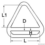 Triangolo barra inox 8x50 mm - immagine 2