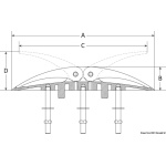 Bitta abbattibile Wing 360x55 mm - immagine 3