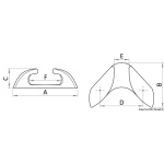 Passacavo inox Capri prua 105mm - immagine 2