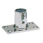 Base inox diritta quadra 25 mm