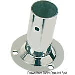 Basetta tonda inox 90° 22 mm