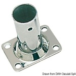 Basetta rettangolare inox 90° 25 mm