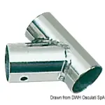 Raccordo inox T 60° 22 mm