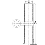 Portacanne Ultra in inox per tubi da 25 a 31,8 mm - immagine 2