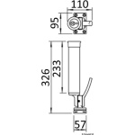 Portacanne orientabile in acciaio inox 316 per fissaggio su piano - immagine 3