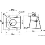 Base candeliere inox 4° 25 mm - immagine 2