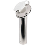 Portacanne inox 60° tappo bianco