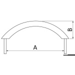 Corrimano ovale inox 300 mm - immagine 3